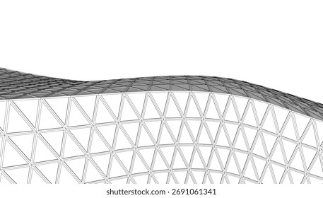 Abstract architecture 3d background vector illustration