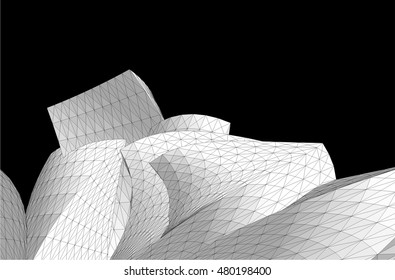 abstract architecture 3d building