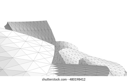 abstract architecture 3d building