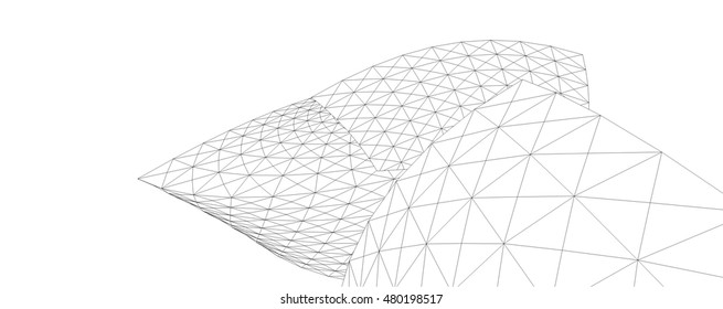 abstract architecture 3d building