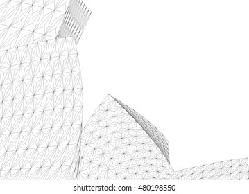 abstract architecture 3d building