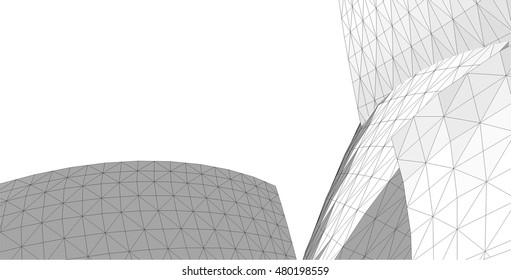 abstract architecture 3d building