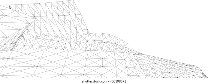 abstract architecture 3d building
