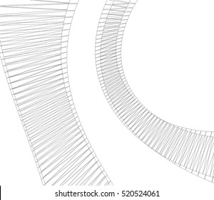 abstract architecture 3d design