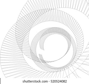 abstract architecture 3d design