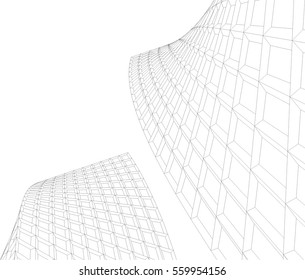 abstract architecture 3d design