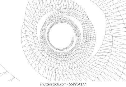 abstract architecture 3d design