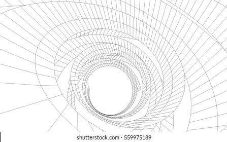 abstract architecture 3d design