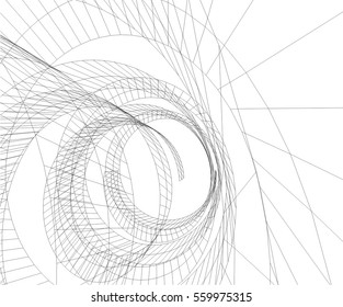 abstract architecture 3d design