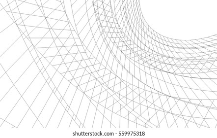 abstract architecture 3d design