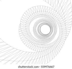 abstract architecture 3d design