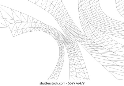 abstract architecture 3d design