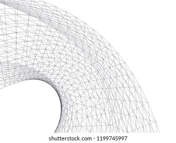 abstract architecture 3d illustration