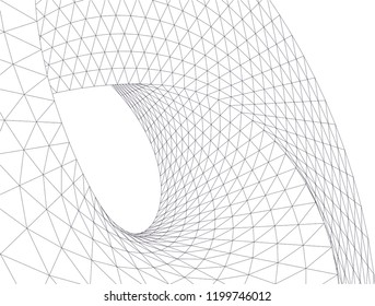 abstract architecture 3d illustration