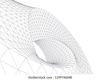 abstract architecture 3d illustration
