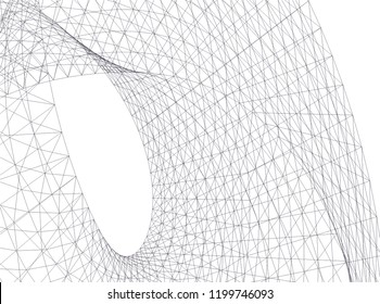 abstract architecture 3d illustration