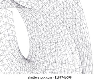 abstract architecture 3d illustration