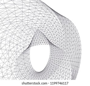 abstract architecture 3d illustration