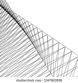 abstract architecture 3d illustration