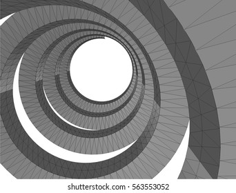 abstract architecture 3d illustration