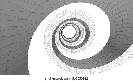 abstract architecture 3d illustration