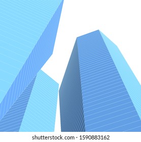 abstract architecture 3d illustration sketch