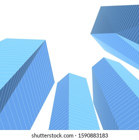 abstract architecture 3d illustration sketch