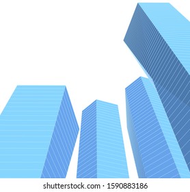 abstract architecture 3d illustration sketch