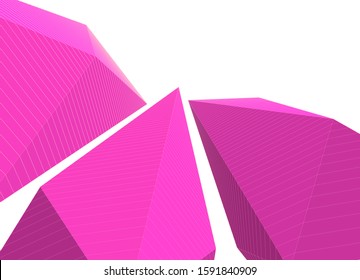 abstract architecture 3d illustration sketch