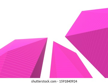 abstract architecture 3d illustration sketch