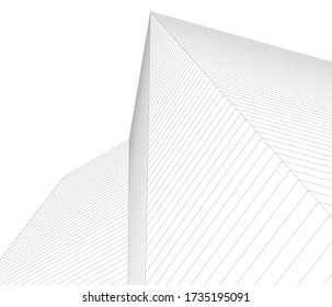 abstract architecture 3d illustration sketch