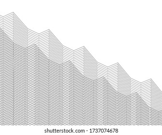abstract architecture 3d illustration sketch