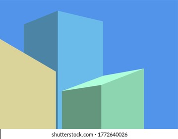 abstract architecture 3d illustration sketch