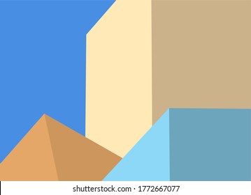 abstract architecture 3d illustration sketch