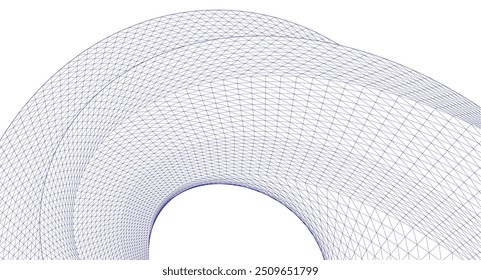 abstract architecture 3d linear surface