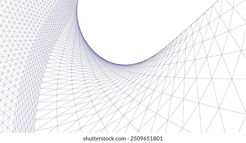 abstract architecture 3d linear surface