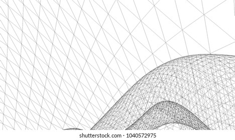 abstract architecture 3d structure