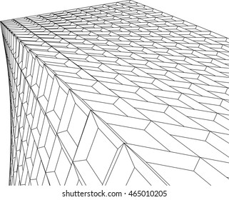 abstract architecture 3d vector 