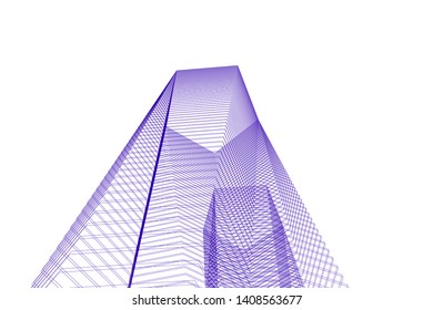 abstract architecture 3d, vector background