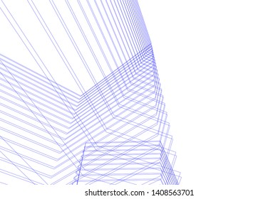 abstract architecture 3d, vector background