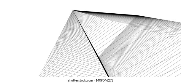 abstract architecture 3d, vector background
