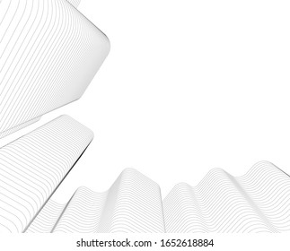 abstract architecture 3d, vector background