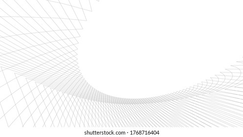 Arquitectura abstracta ilustración vectorial 3d