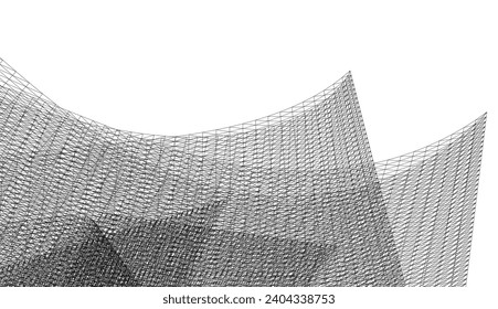 Abstract architecture 3d vector illustration