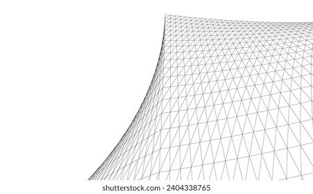 Abstract architecture 3d vector illustration