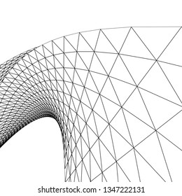 
abstract architecture arch, 3d illustration
