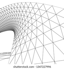 
abstract architecture arch, 3d illustration