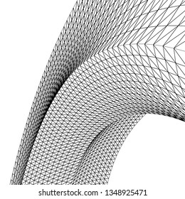 abstract architecture arch, 3d illustration