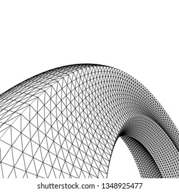 abstract architecture arch, 3d illustration