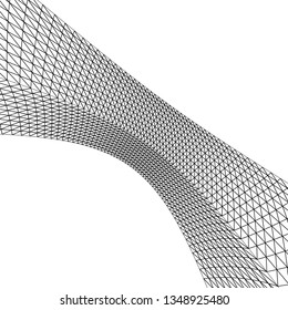 abstract architecture arch, 3d illustration